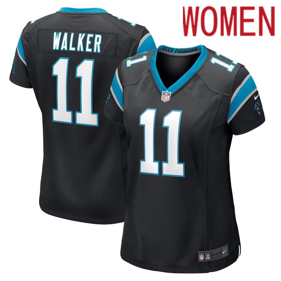 Women Carolina Panthers 11 P.J. Walker Nike Black Game Player NFL Jersey